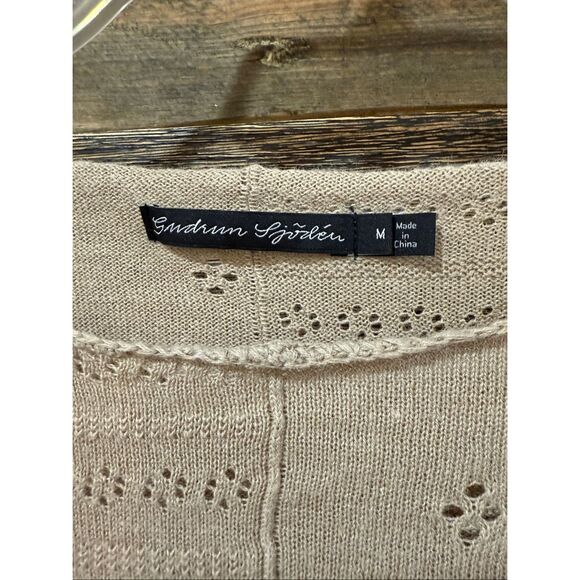 Gudrun Sjoden tan knit top size Medium - Picture 3 of 7